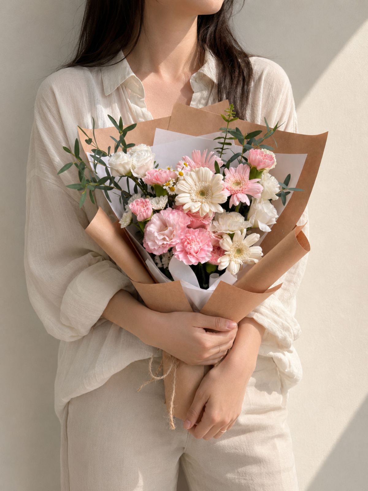 Bó hoa mini tone hồng